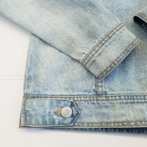 New GUESS Men's Light Blue Denim Jacket sz S - Picture 7 of 7